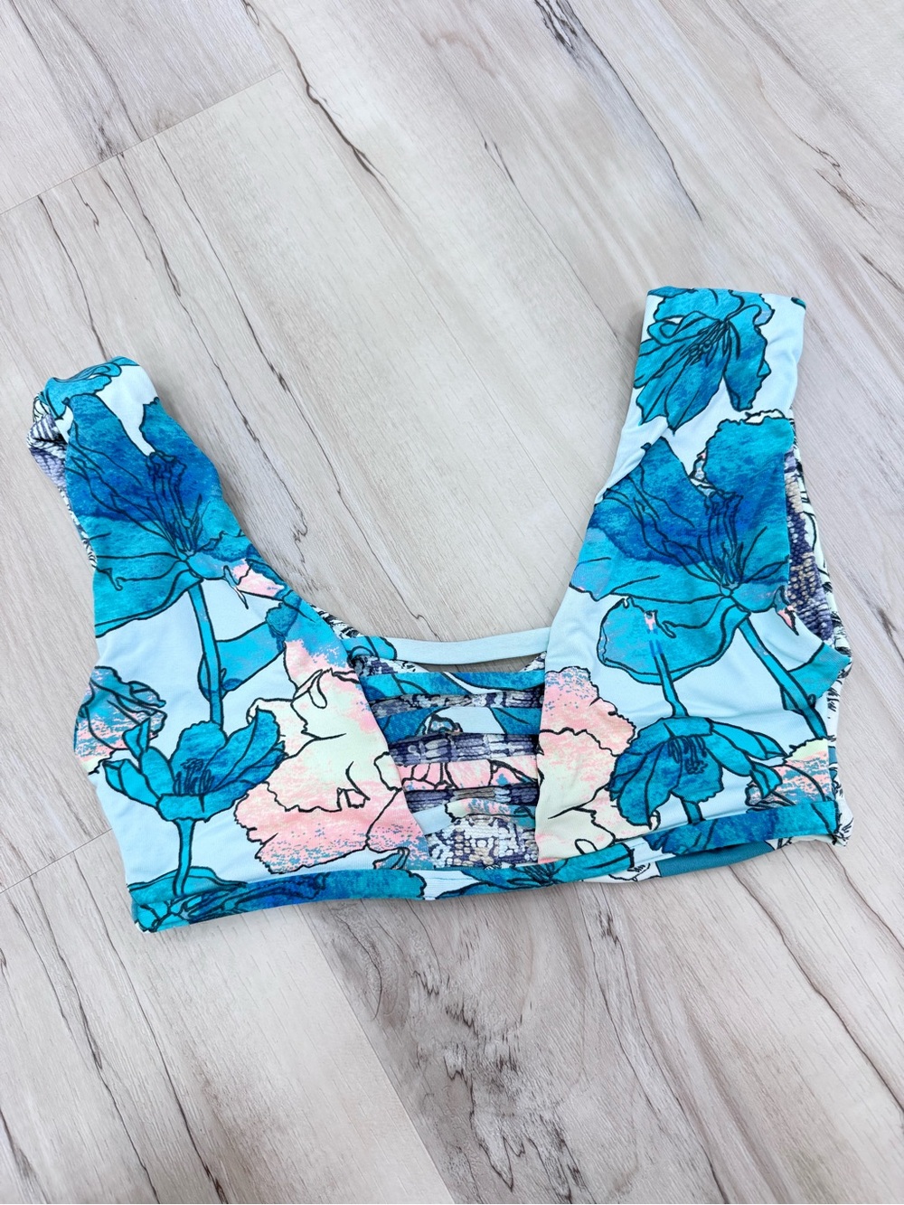 Maaji reversible top only Reversible comfy bralette floral trendy sz Small